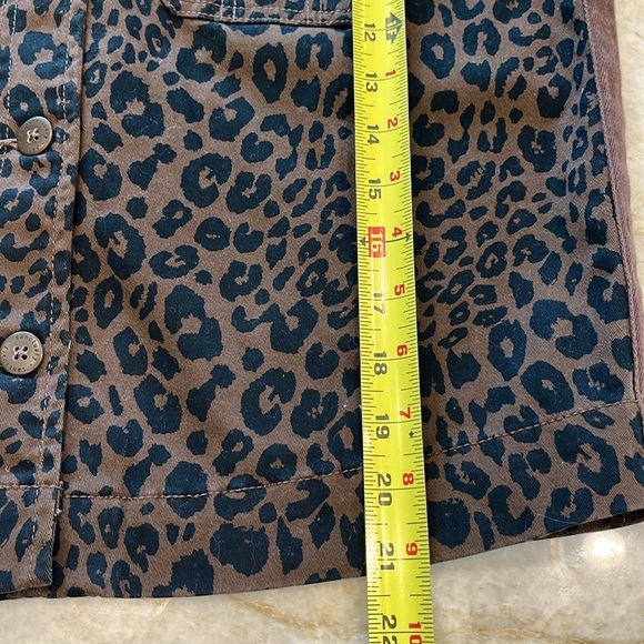 Sanctuary | Brown & Black Leopard Print Jean Jacket | Size Small - Picture 7 of 10